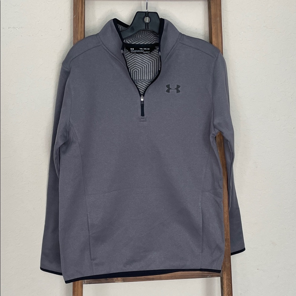 Youth XL Under Armour Charcoal Performance Jacket with pockets